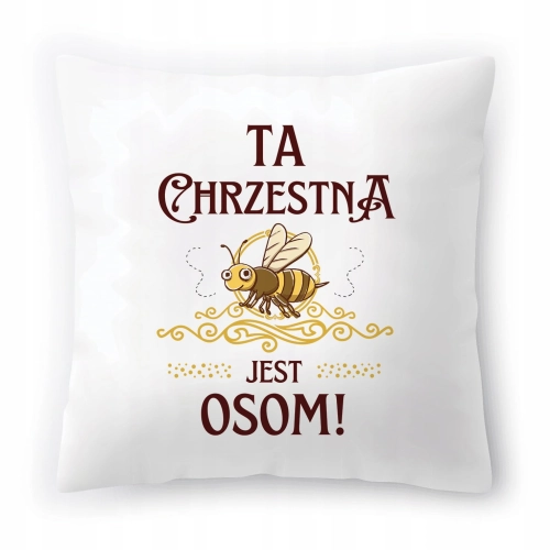 Poduszka Dla Chrzestnej Urodziny Prezent z Nadrukiem ze Zdjęciem