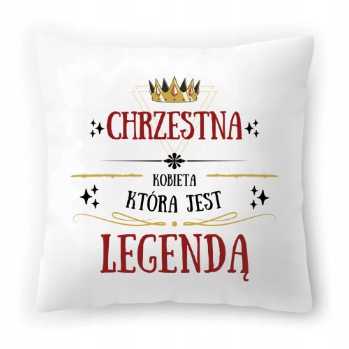 Poduszka Dla Chrzestnej Urodziny Prezent z Nadrukiem ze Zdjęciem