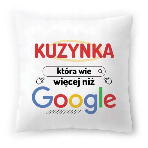 Poduszka Dla Kuzynki na Urodziny Prezent z Nadrukiem ze Zdjęciem
