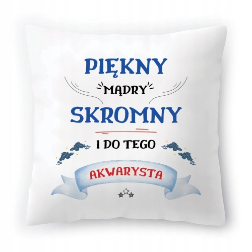 Poduszka Dla Akwarysty Urodziny Imieniny Prezent z Nadrukiem ze Zdjęciem