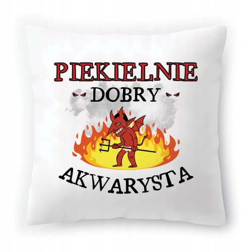 Poduszka Dla Akwarysty Urodziny Imieniny Prezent z Nadrukiem ze Zdjęciem