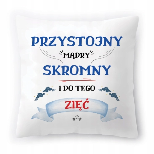 Poduszka Dla Zięcia na Urodziny Imieniny Prezent z Nadrukiem ze Zdjęciem