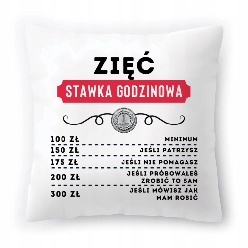 Poduszka Dla Zięcia na Urodziny Imieniny Prezent z Nadrukiem ze Zdjęciem