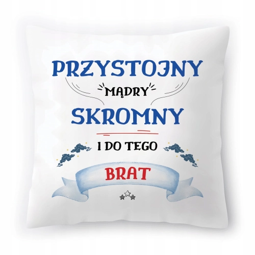 Poduszka Dla Brata Braciszka na Urodziny Prezent z Nadrukiem ze Zdjęciem