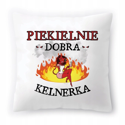 Poduszka Dla Kelnerki na Urodziny Prezent z Nadrukiem ze Zdjęciem