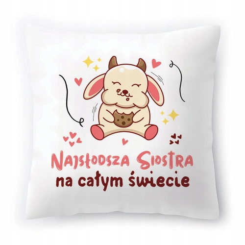 Poduszka Dla Siostry Siostrzyczki Urodziny Prezent z Nadrukiem ze Zdjęciem