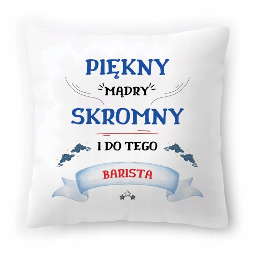 Poduszka Dla Baristy na Urodziny Prezent z Nadrukiem ze Zdjęciem