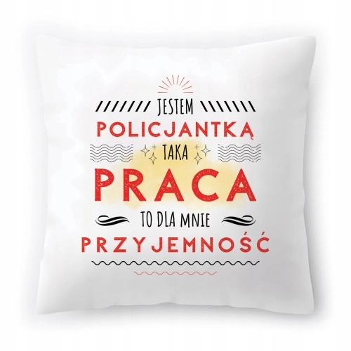 Poduszka Dla Policjantki na Urodziny na Prezent z Nadrukiem ze Zdjęciem