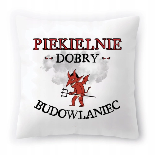 Poduszka Dla Budowlańca na Urodziny na Prezent z Nadrukiem ze Zdjęciem