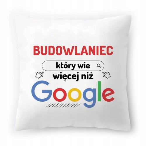 Poduszka Dla Budowlańca na Urodziny na Prezent z Nadrukiem ze Zdjęciem