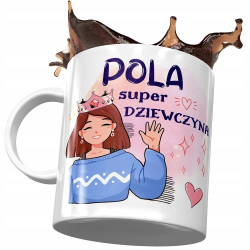 Kubek Dla Poli Córki na Dzień Dziecka Prezent z Nadrukiem ze Zdjęciem