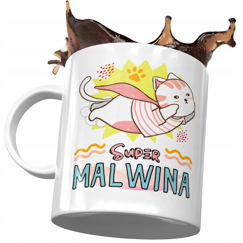 Dla Malwiny Kubek na Urodziny Imieniny na Prezent z Nadrukiem ze Zdjęciem