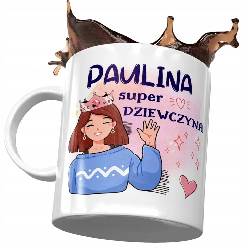 Dla Pauliny Kubek na Urodziny Imieniny na Prezent z Nadrukiem ze Zdjęciem