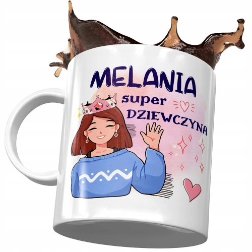 Dla Melanii Kubek na Urodziny Imieniny na Prezent z Nadrukiem ze Zdjęciem