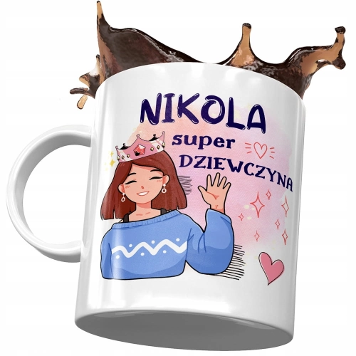 Dla Nikoli Kubek na Urodziny Imieniny na Prezent z Nadrukiem ze Zdjęciem