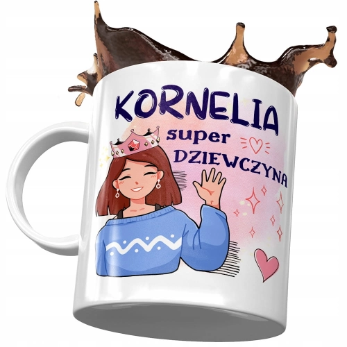Dla Korneli Kubek na Urodziny Imieniny na Prezent z Nadrukiem ze Zdjęciem