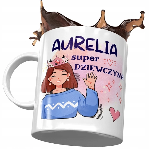 Dla Aurelii Kubek na Urodziny Imieniny na Prezent z Nadrukiem ze Zdjęciem