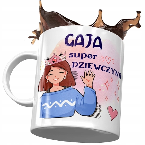 Dla Gai Kubek na Urodziny Imieniny na Prezent z Nadrukiem ze Zdjęciem