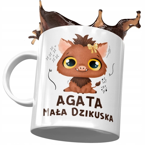 Dla Agaty Kubek na Urodziny Imieniny na Prezent z Nadrukiem ze Zdjęciem