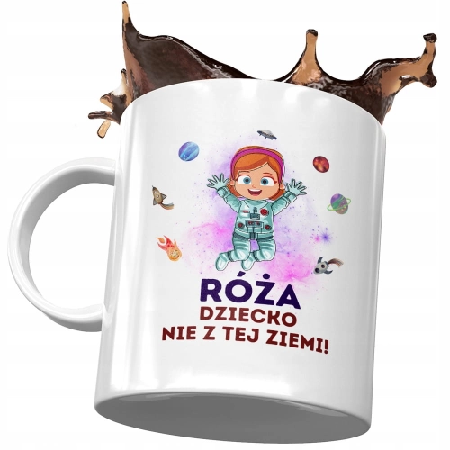 Dla Róży Kubek na Urodziny Imieniny na Prezent z Nadrukiem ze Zdjęciem