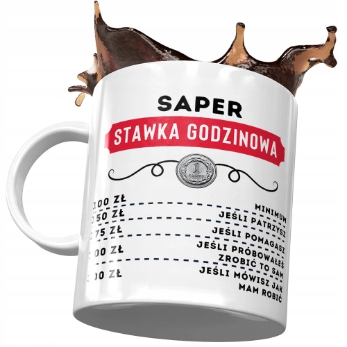 Dla Sapera Kubek na Urodziny Imieniny na Prezent z Nadrukiem ze Zdjęciem