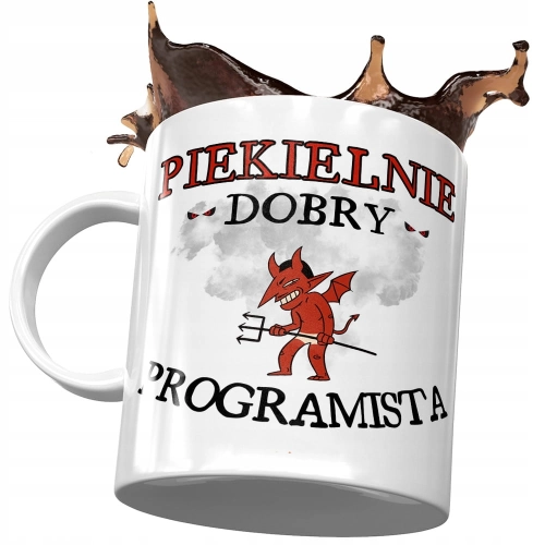 Kubek Dla Programisty Piekielnie Dobry Prezent z Nadrukiem ze Zdjęciem
