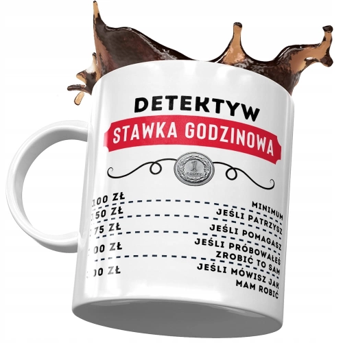 Dla Detektywa Kubek na Urodziny na Prezent z Nadrukiem ze Zdjęciem
