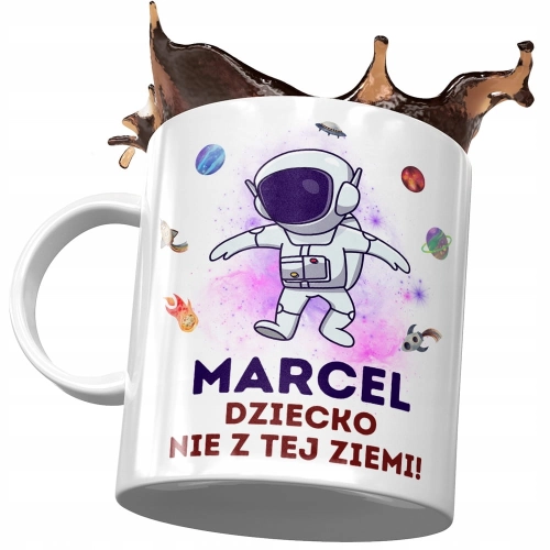 Kubek Dla Marcela Syna na Dzień Dziecka Prezent z Nadrukiem ze Zdjęciem