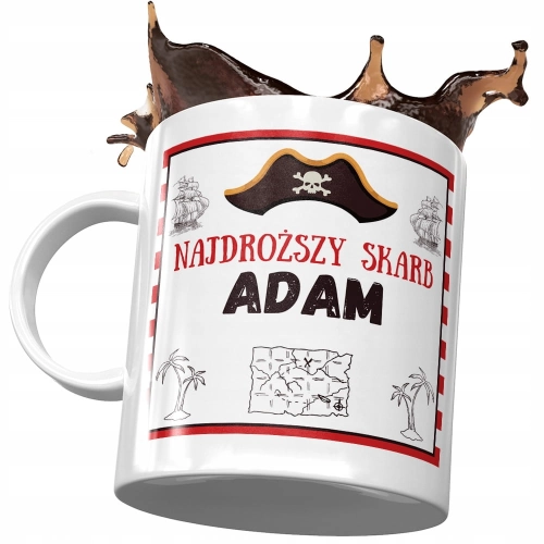 Kubek Dla Adama Syna na Dzień Dziecka Prezent z Nadrukiem ze Zdjęciem