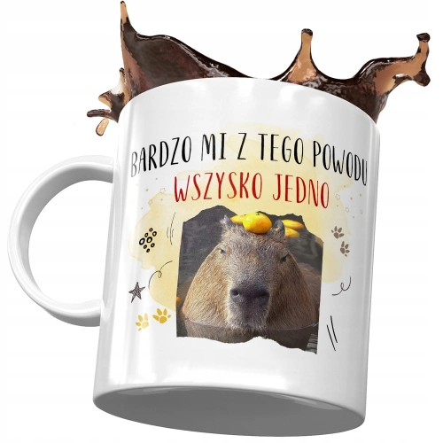 Kubek Kapibara na Urodziny Imieniny Prezent z Nadrukiem ze Zdjęciem