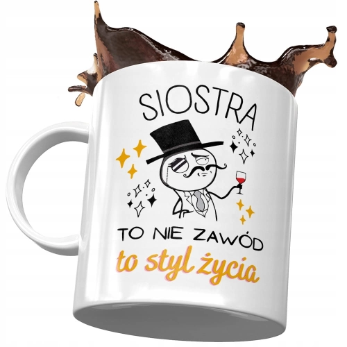 Kubek Dla Siostry Siostrzyczki na Urodziny Prezent z Nadrukiem ze Zdjęciem