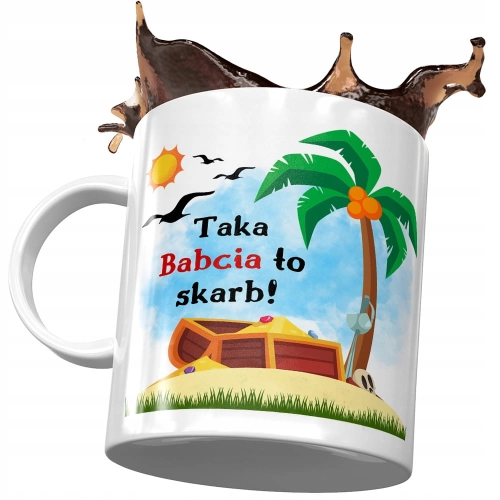 Kubek Dla Babci Babuni na Dzień Babci Prezent z Nadrukiem ze Zdjęciem