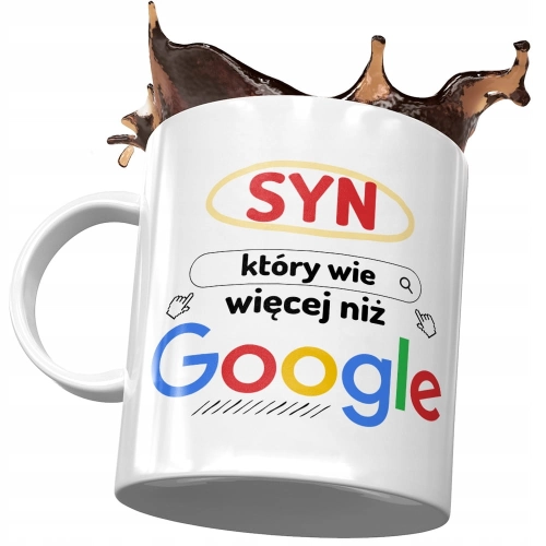 Kubek Dla Syna Synusia na Dzień Dziecka na Prezent z Nadrukiem ze Zdjęciem