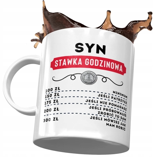 Kubek Dla Syna Synusia na Dzień Dziecka na Prezent z Nadrukiem ze Zdjęciem