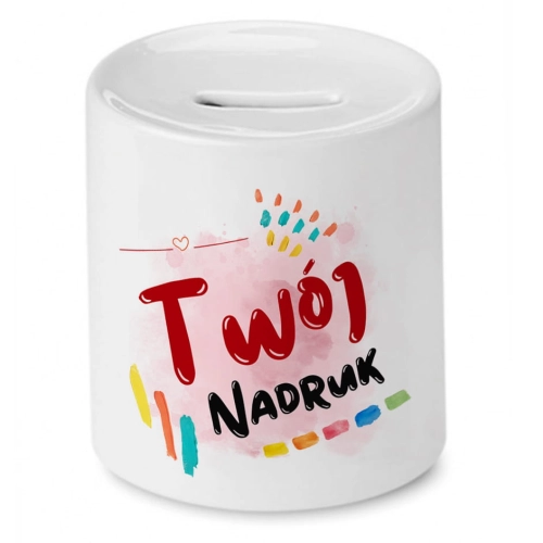 Spersonalizowana skarbonka z Twoim własnym nadrukiem, zdjęciem, logo!