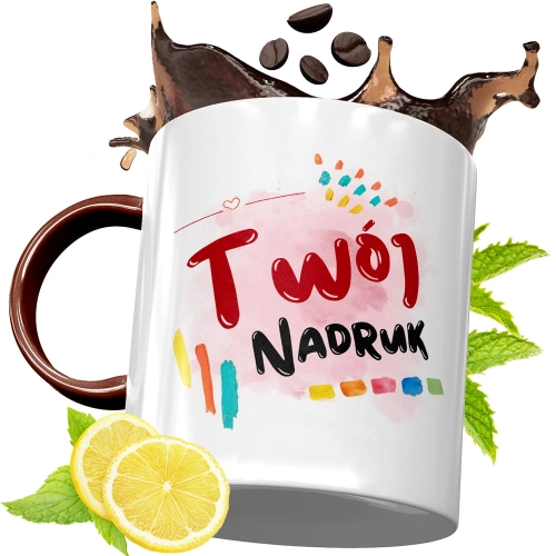 Spersonalizowany bordowy kubek  z Twoim własnym nadrukiem, zdjęciem, logo! 