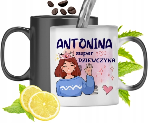 Dla Antoniny Kubek Magiczny Córki Dziecka Prezent Z Nadrukiem Ze Zdjęciem