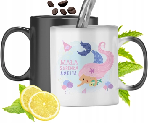Dla Amelii Kubek Magiczny Córki Dziecka Prezent Z Nadrukiem Ze Zdjęciem