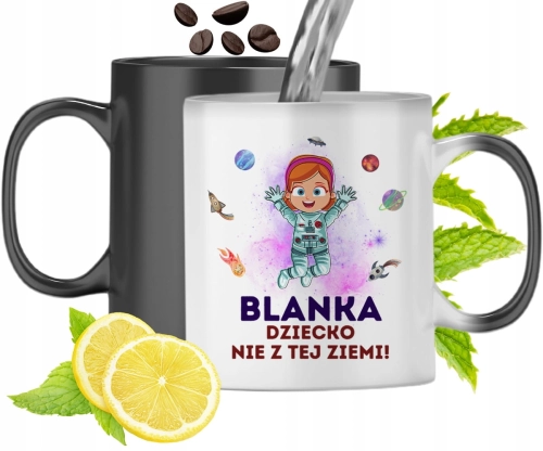Dla Blanki Kubek Magiczny Córki Dziecka Prezent Z Nadrukiem Ze Zdjęciem