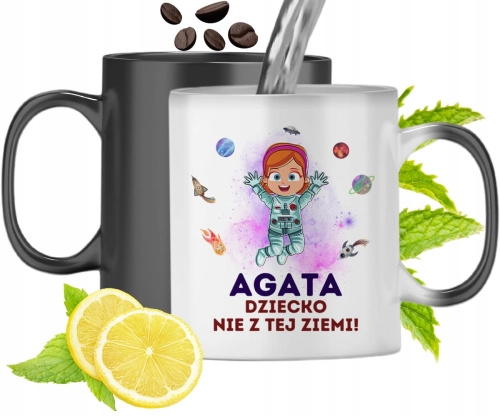 Dla Agaty Kubek Magiczny Córki Dziecka Prezent Z Nadrukiem Ze Zdjęciem
