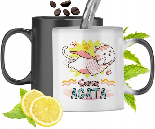 Dla Agaty Kubek Magiczny Córki Dziecka Prezent Z Nadrukiem Ze Zdjęciem