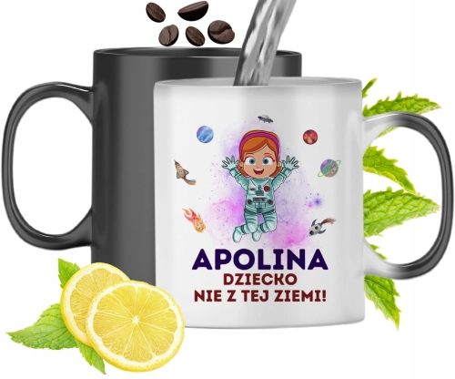 Dla Apoliny Kubek Magiczny Córki Dziecka Prezent Z Nadrukiem Ze Zdjęciem