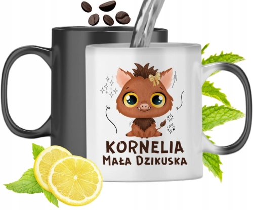 Dla Kornelii Kubek Magiczny Dziecięcy na Prezent z Nadrukiem ze Zdjęciem