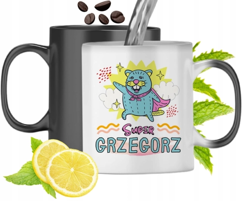 Dla Grzegorza Kubek Magiczny Syna Dziecka Prezent Z Nadrukiem Ze Zdjęciem