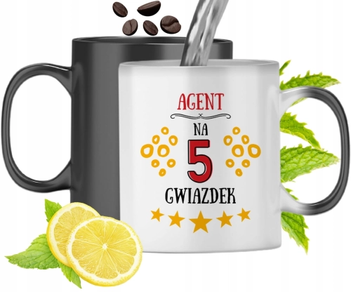 Dla Agenta Kubek Magiczny Na Urodziny Prezent Z Nadrukiem Ze Zdjęciem