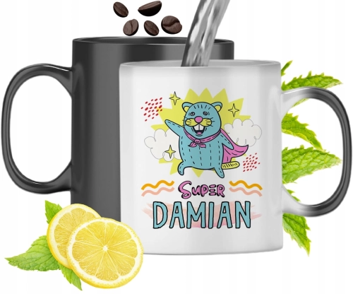 Dla Damiana Kubek Magiczny Syna Dziecka Prezent Z Nadrukiem Ze Zdjęciem