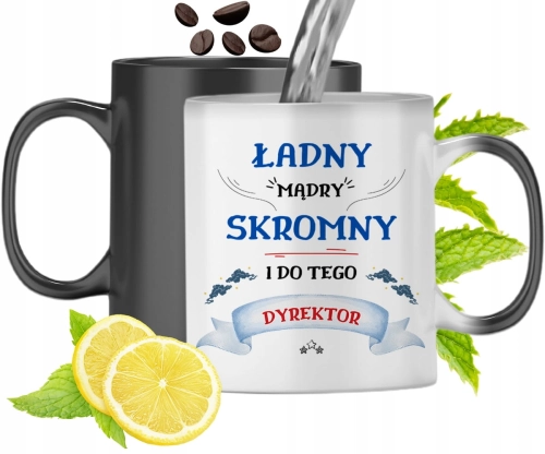 Kubek Magiczny Dla Dyrektora Zmieniający Kolor Z Nadrukiem Ze Zdjęciem