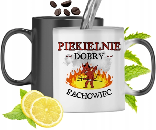 Kubek Magiczny Dla Fachowca Zmieniający Kolor Z Nadrukiem Ze Zdjęciem