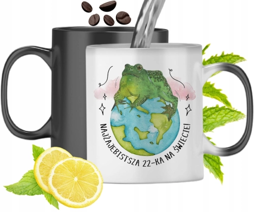 Kubek Magiczny Na Urodziny 22Gie Zmieniający Kolor Z Nadrukiem Ze Zdjęciem