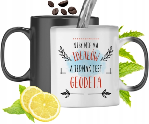 Kubek Magiczny Dla Geodety Zmieniający Kolor Z Nadrukiem Ze Zdjęciem